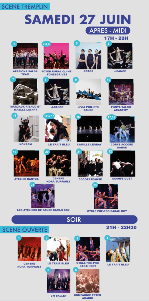 Programme Samedi 27 juin
